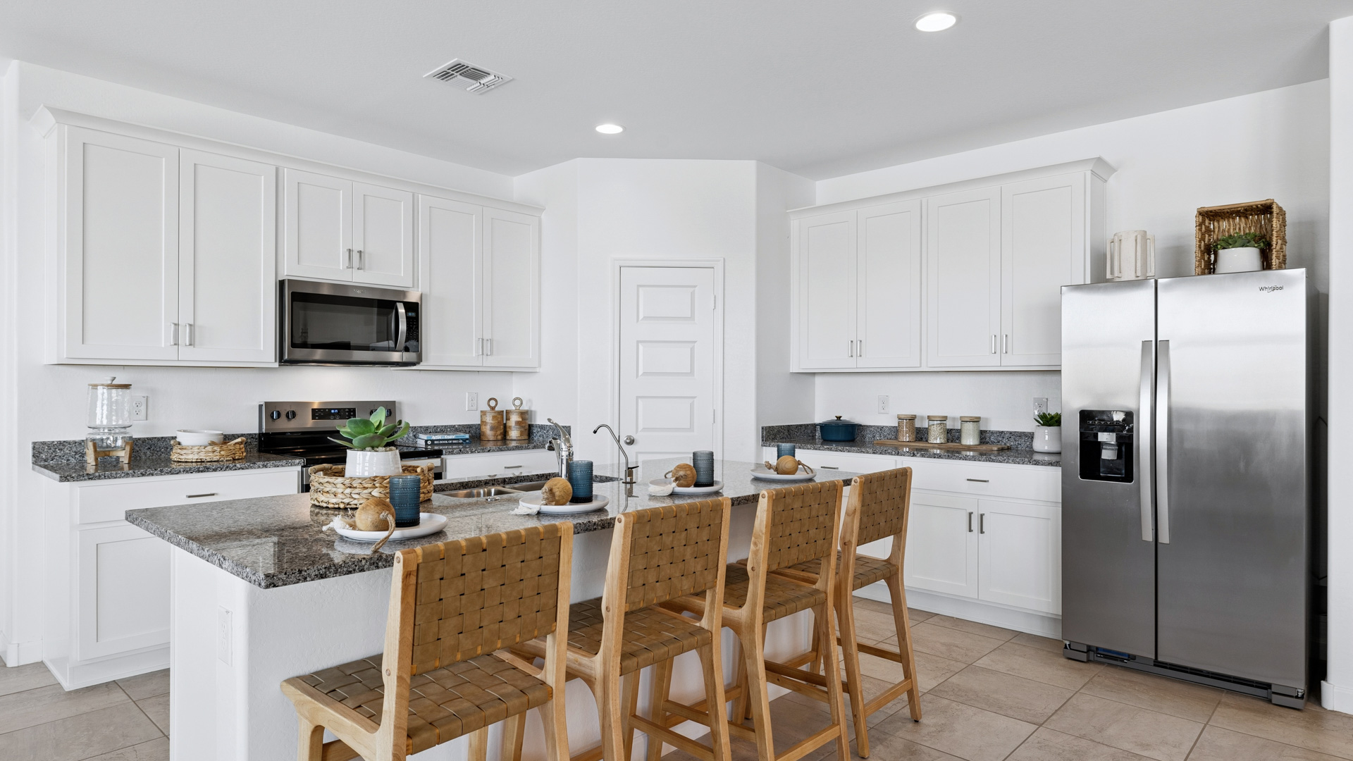 spacious kitchen with large island