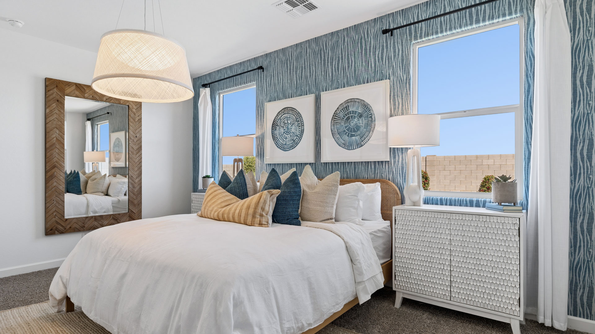 primary suite with walk in closet