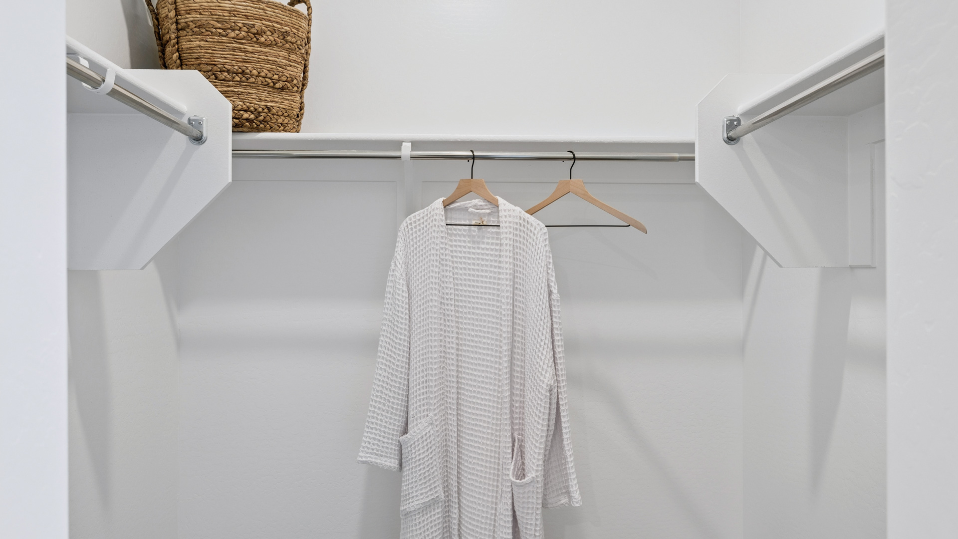 primary suite with walk in closet