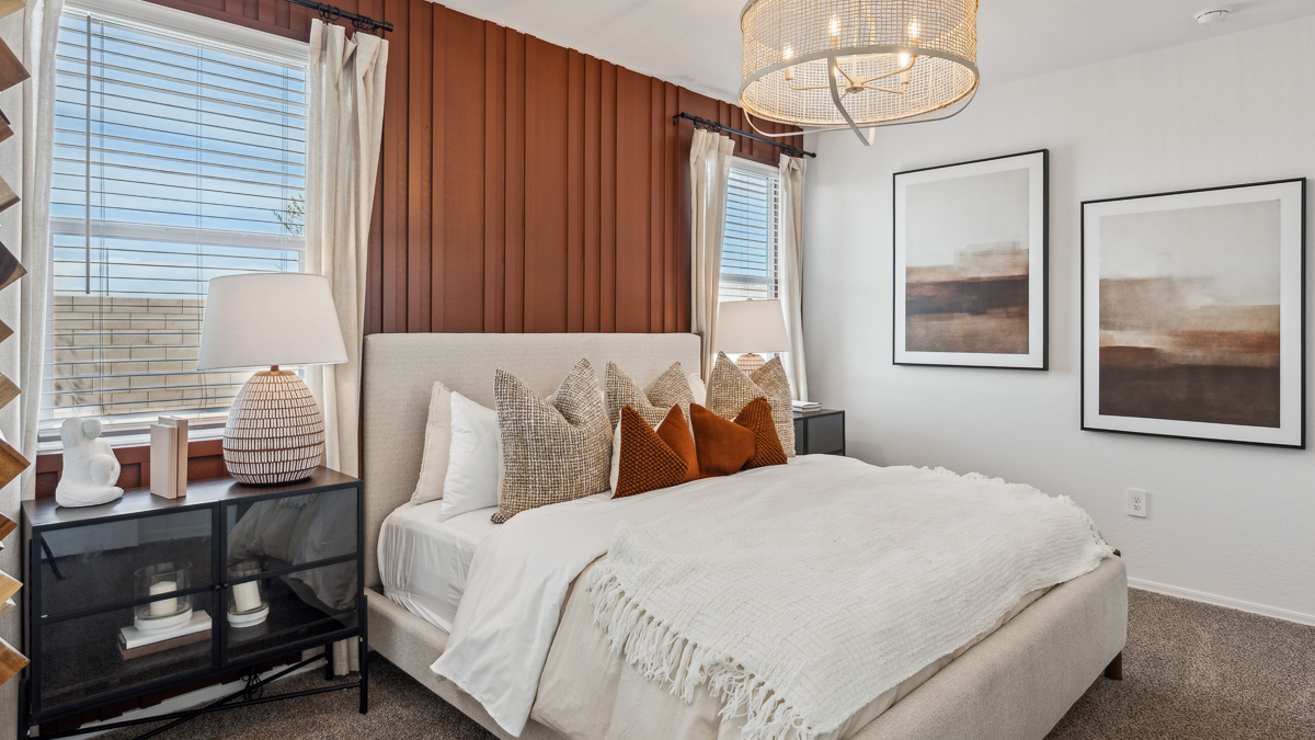 primary suite with walk in closet