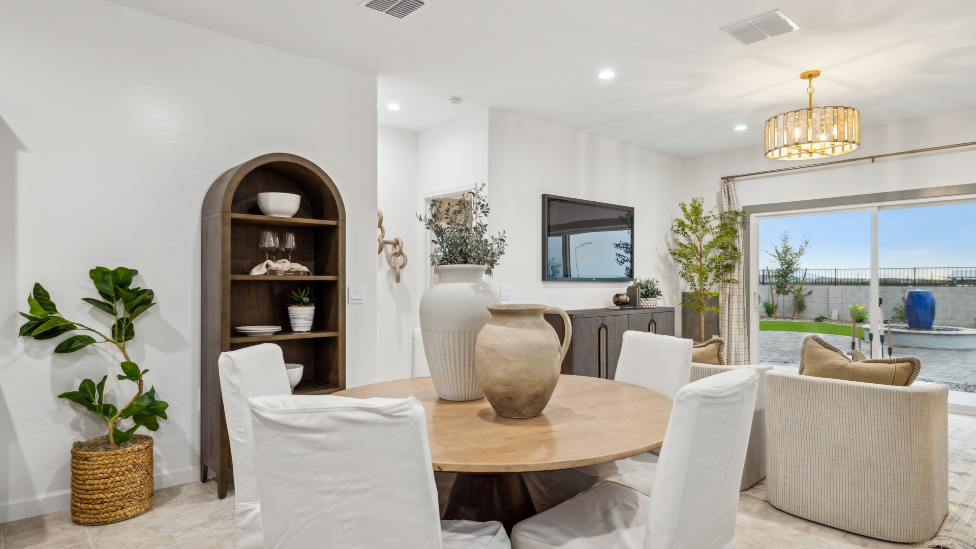 Spacious dining area that connects with the living room and kitchen.