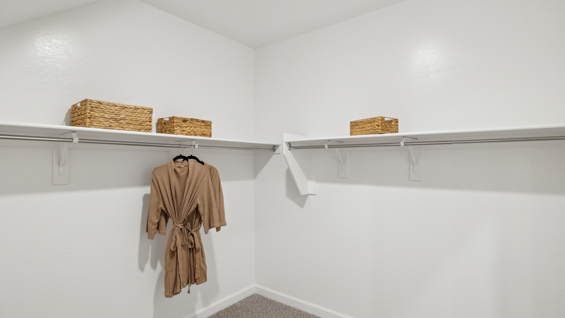 primary suite with walk in closet