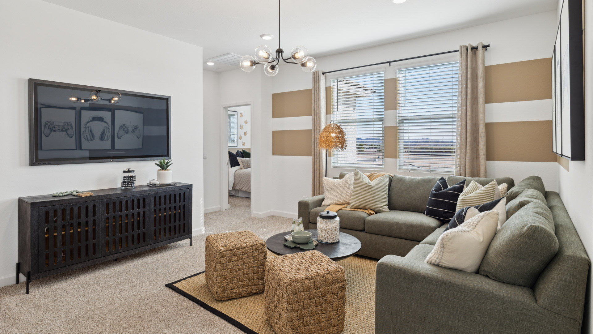 upstairs entertainment den