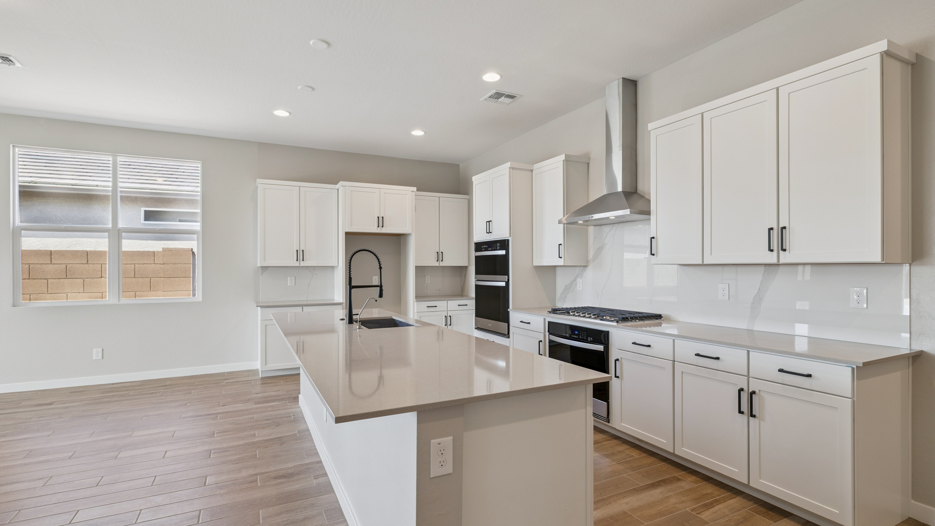 spacious kitchen with large island