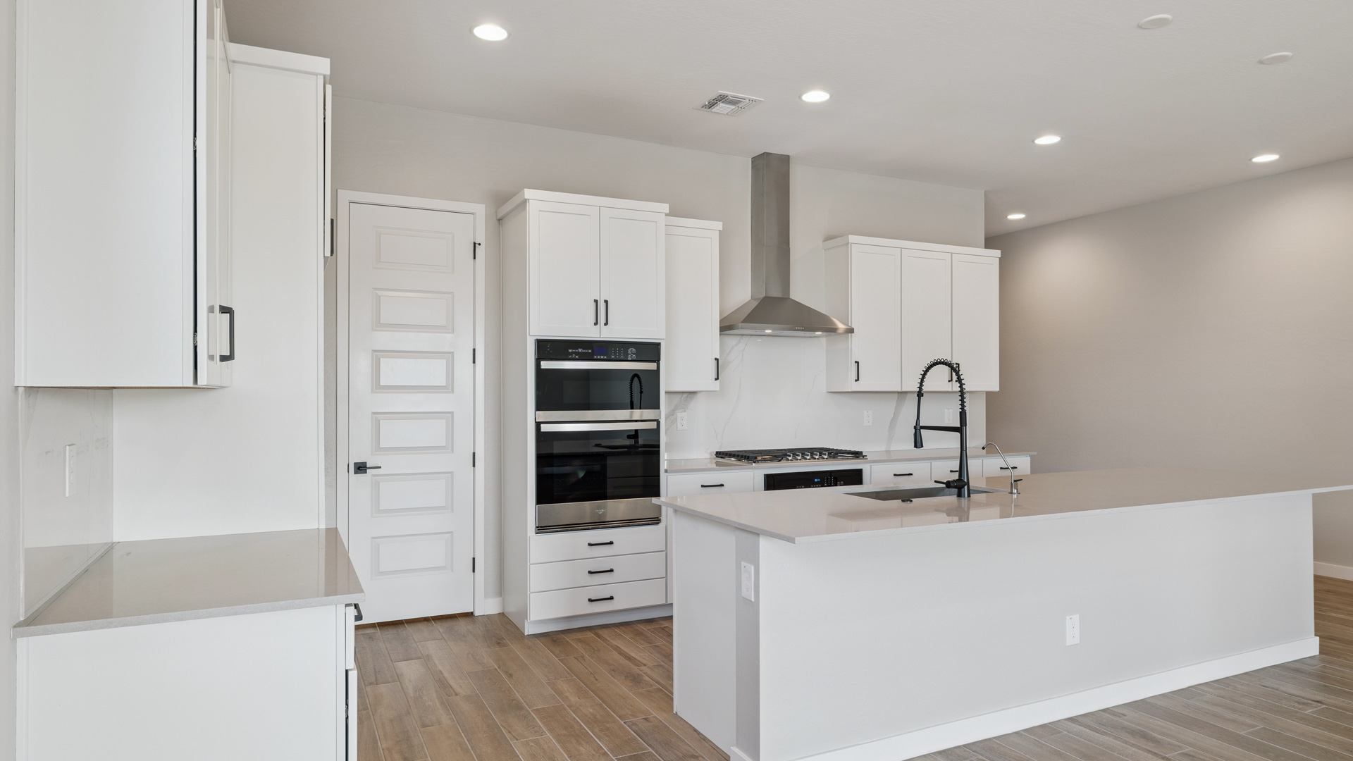 spacious kitchen with large island