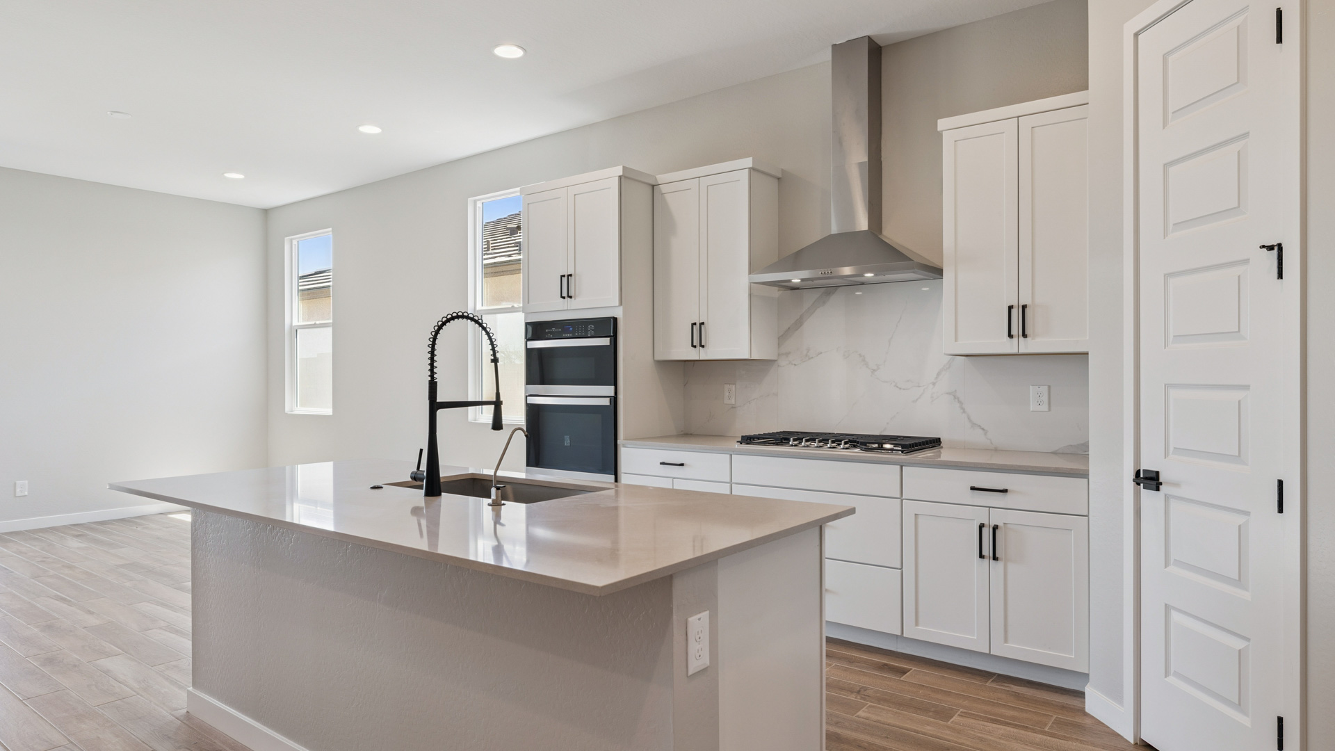 spacious kitchen with large island