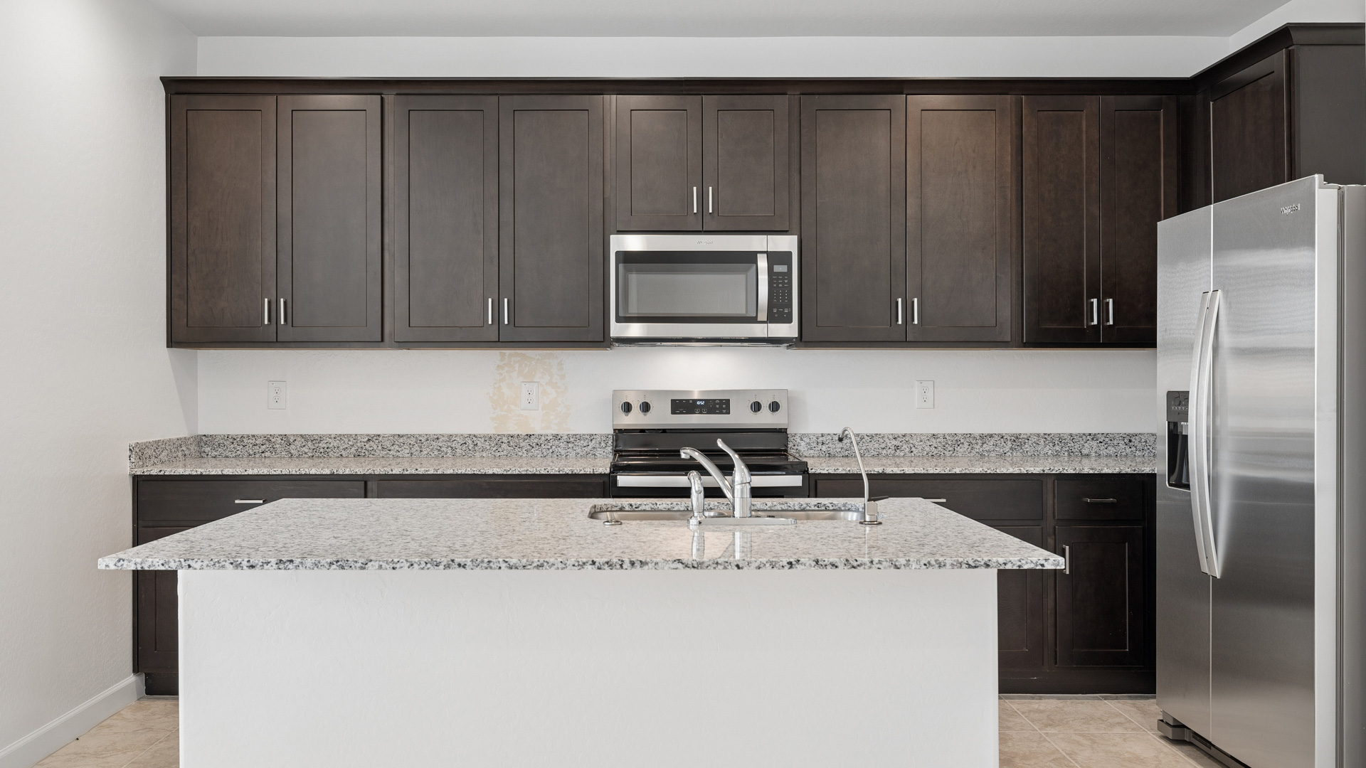 spacious kitchen with large island