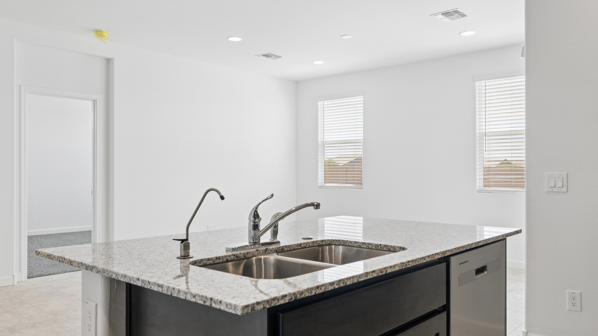 spacious kitchen with large island