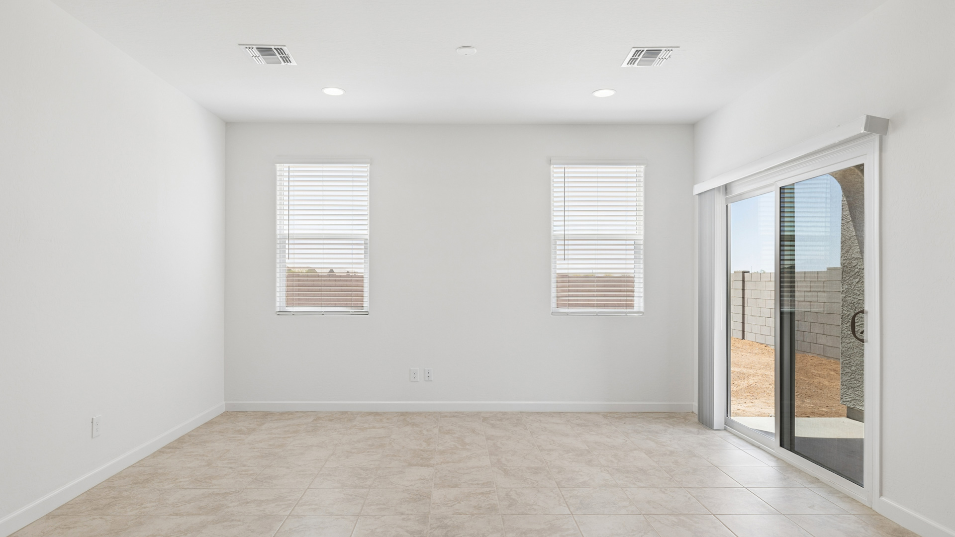 open concept living and dining area