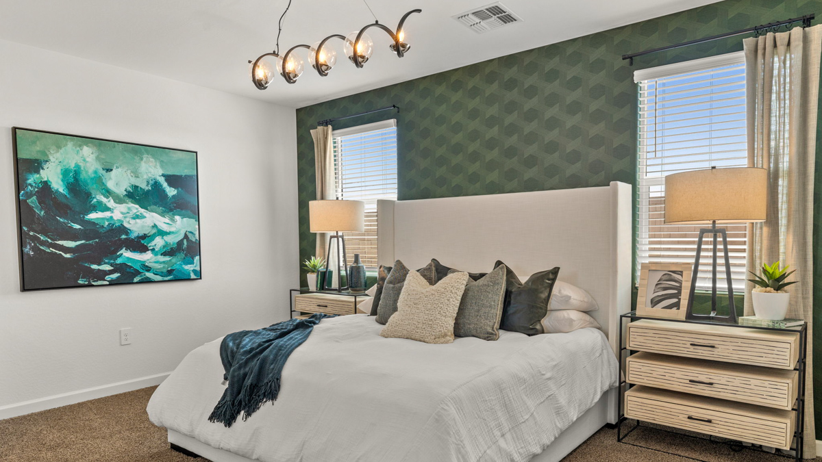 primary suite with walk in closet