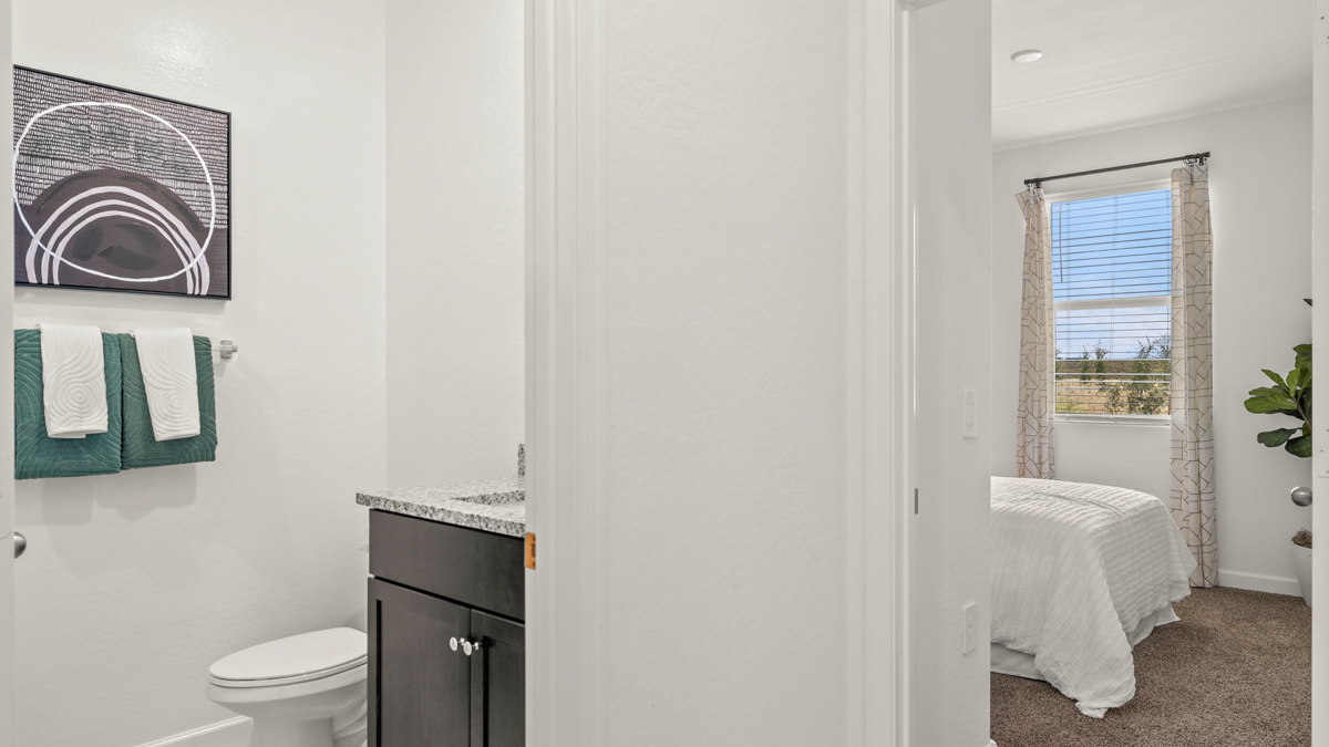 entry to bathroom