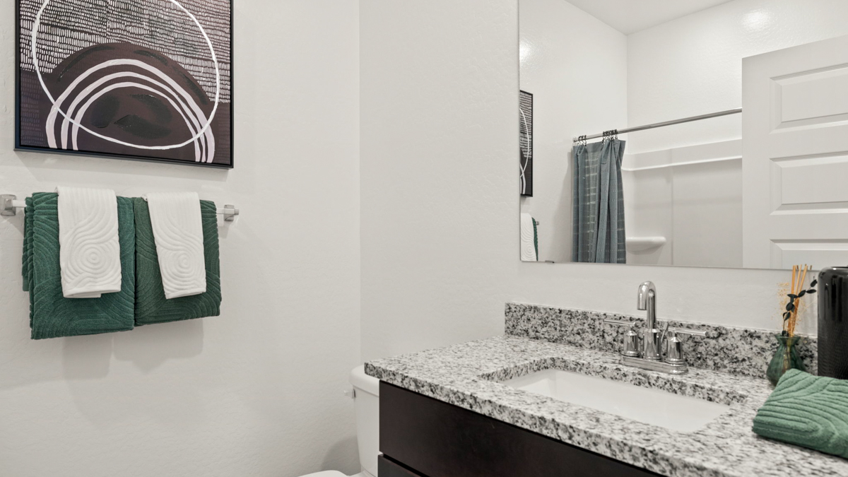 guest bathroom with bathtub