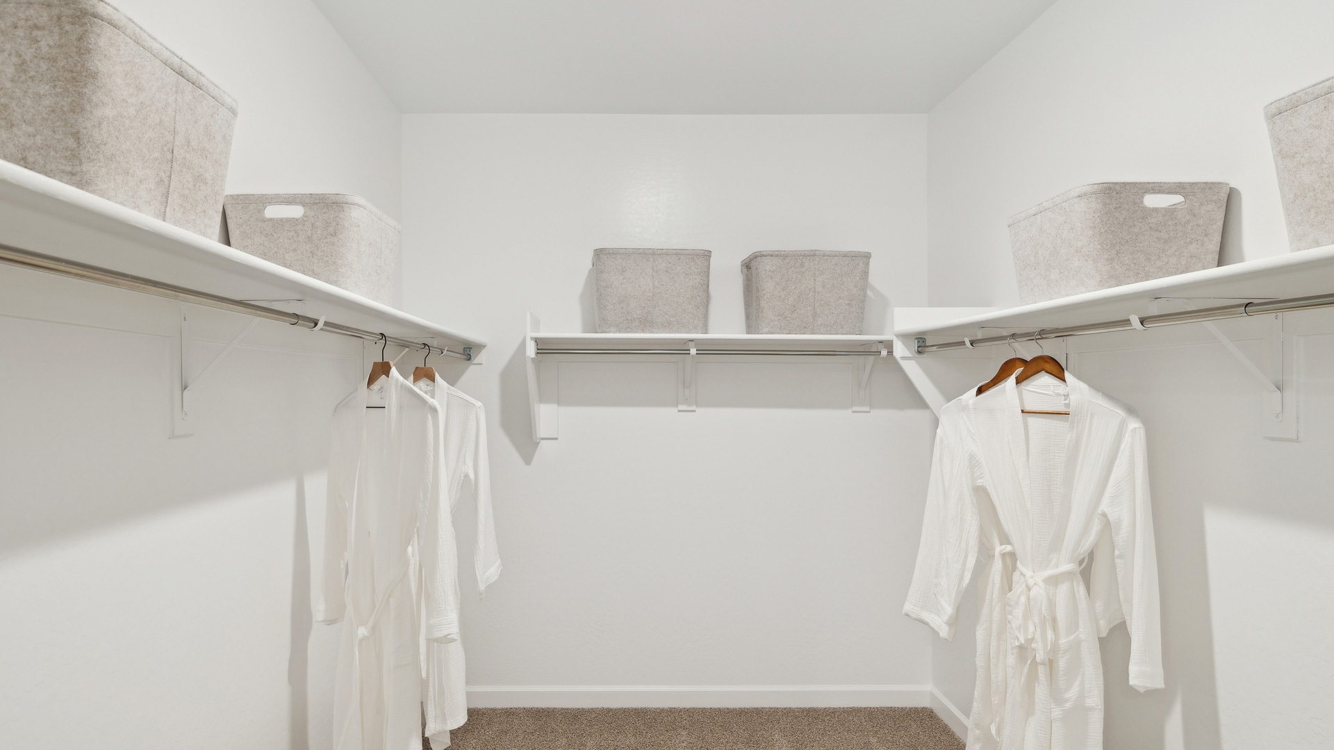 primary suite with walk in closet