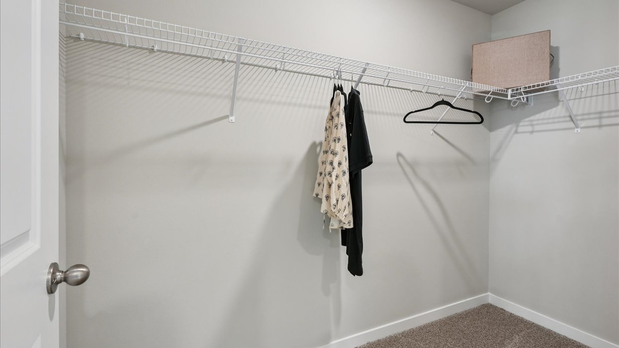large walk-in closet off primary bathroom