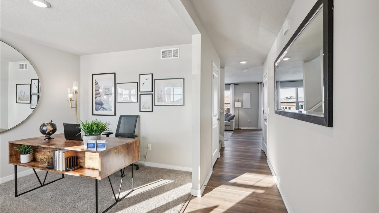 Flex room on main floor next to entry that could be a office or sitting room