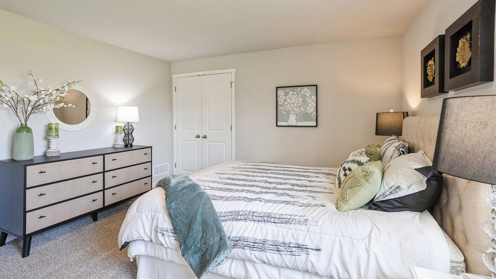 Spacious basement bedroom with large closet attached