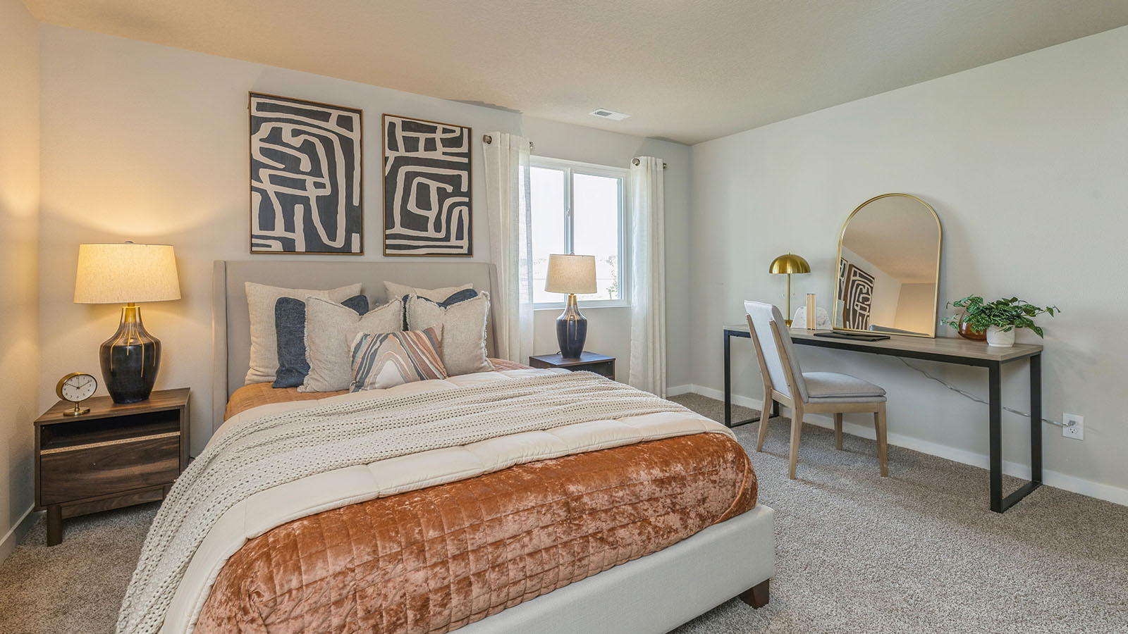 Spacious basement bedroom with large closet attached