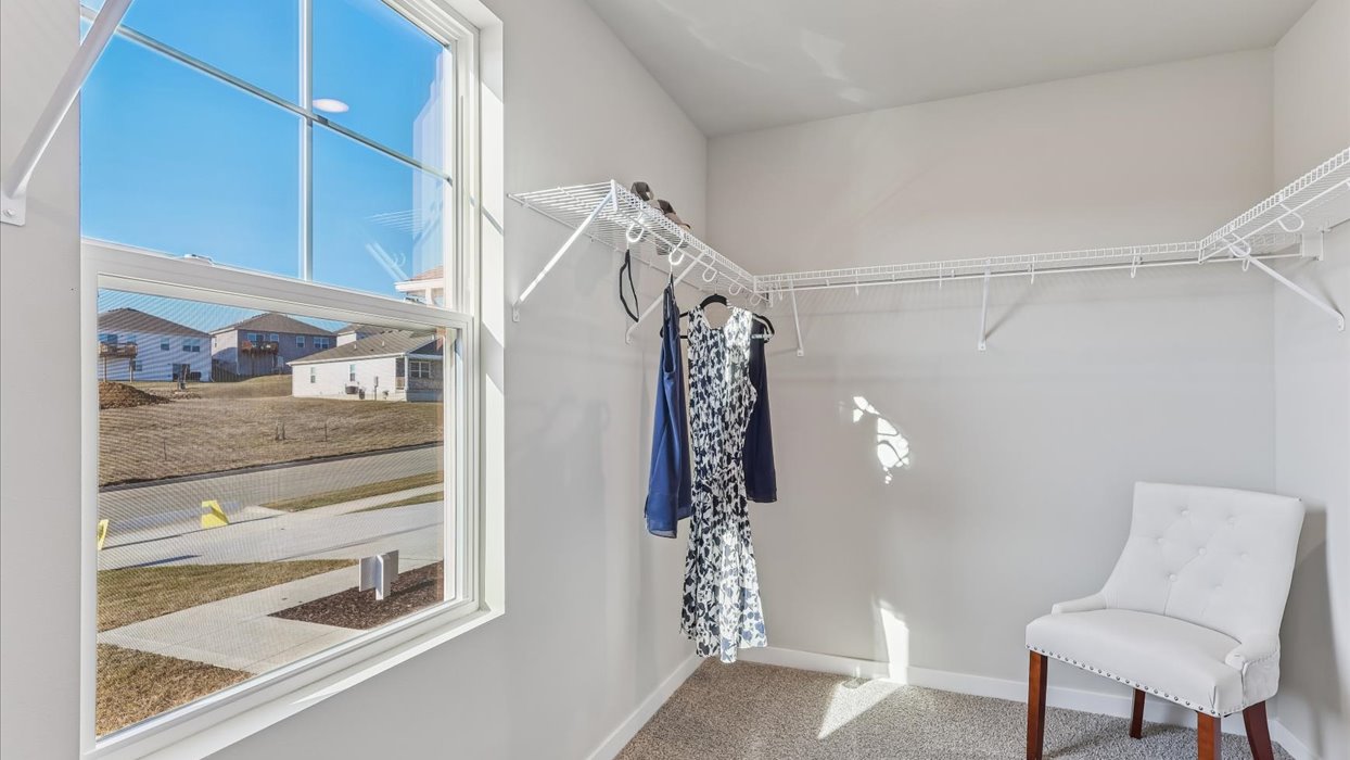 Spacious walk-in closet offering ample room for clothing, accessories, and everyday essentials.