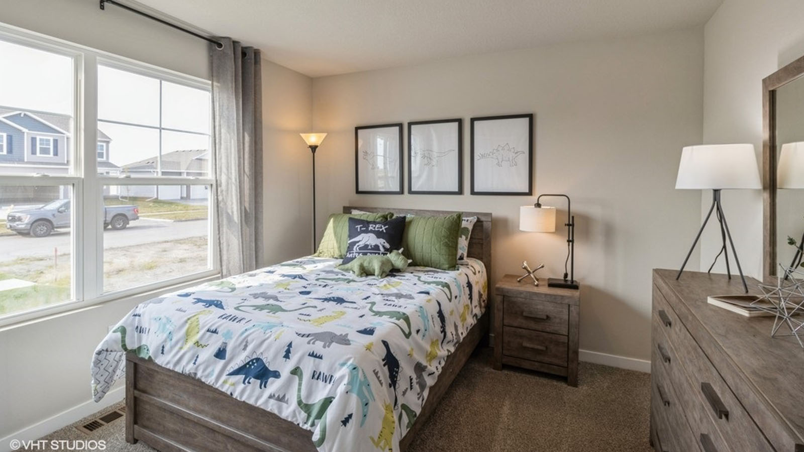Comfortable secondary bedroom with natural light, modern finishes, and versatile living space.