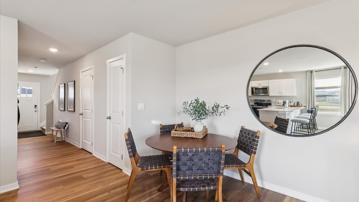 Kitchen with white cabinetry and quartz countertop