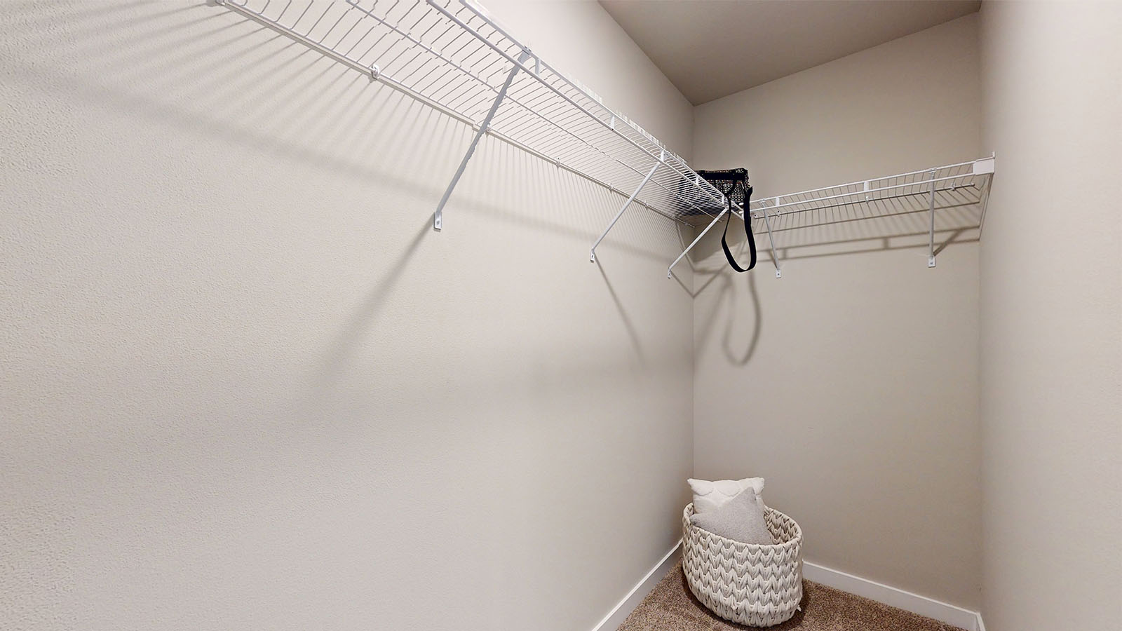 Spacious walk-in closet offering ample room for clothing, accessories, and everyday essentials.