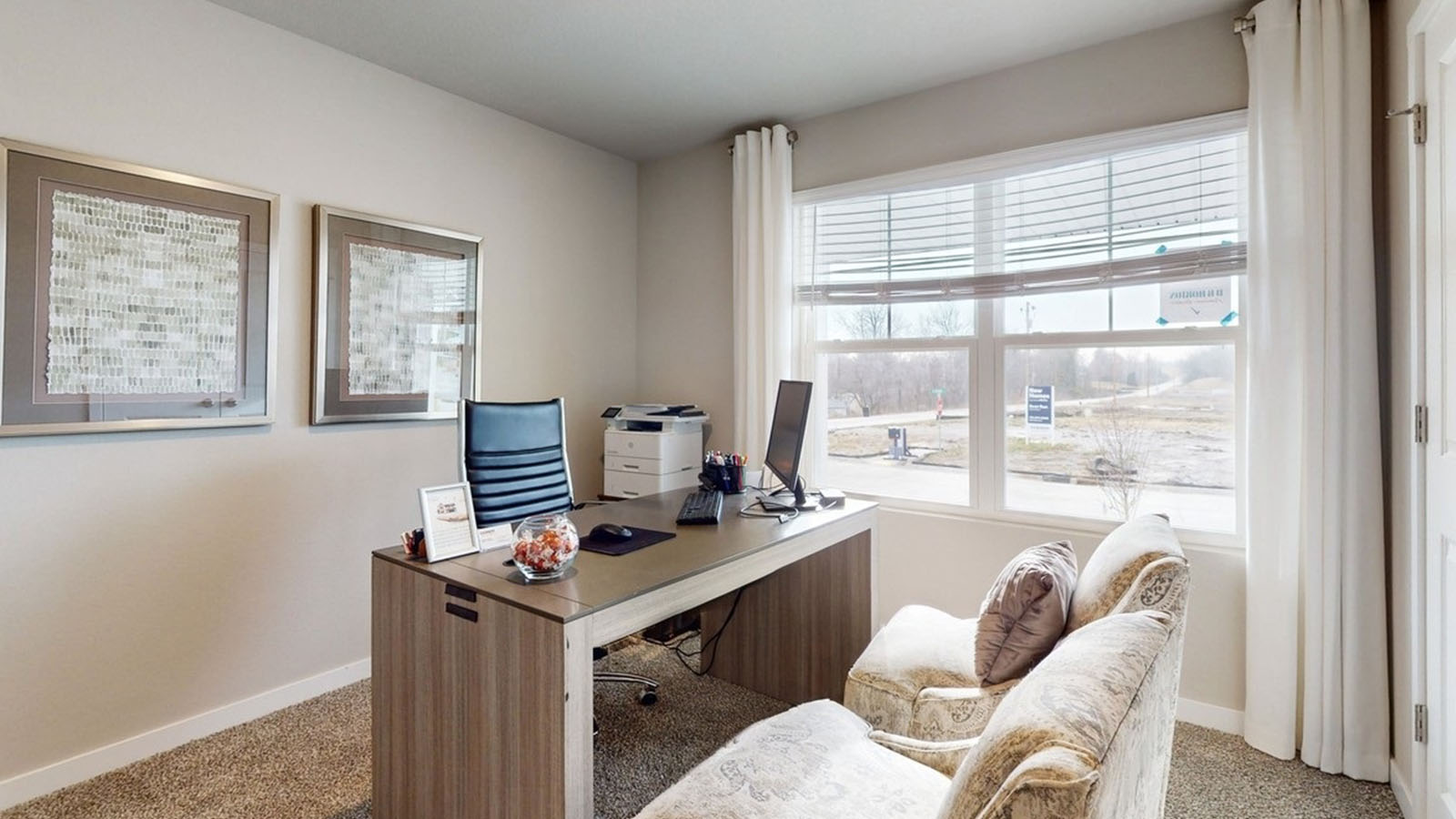 Comfortable secondary bedroom with natural light, modern finishes, and versatile living space.