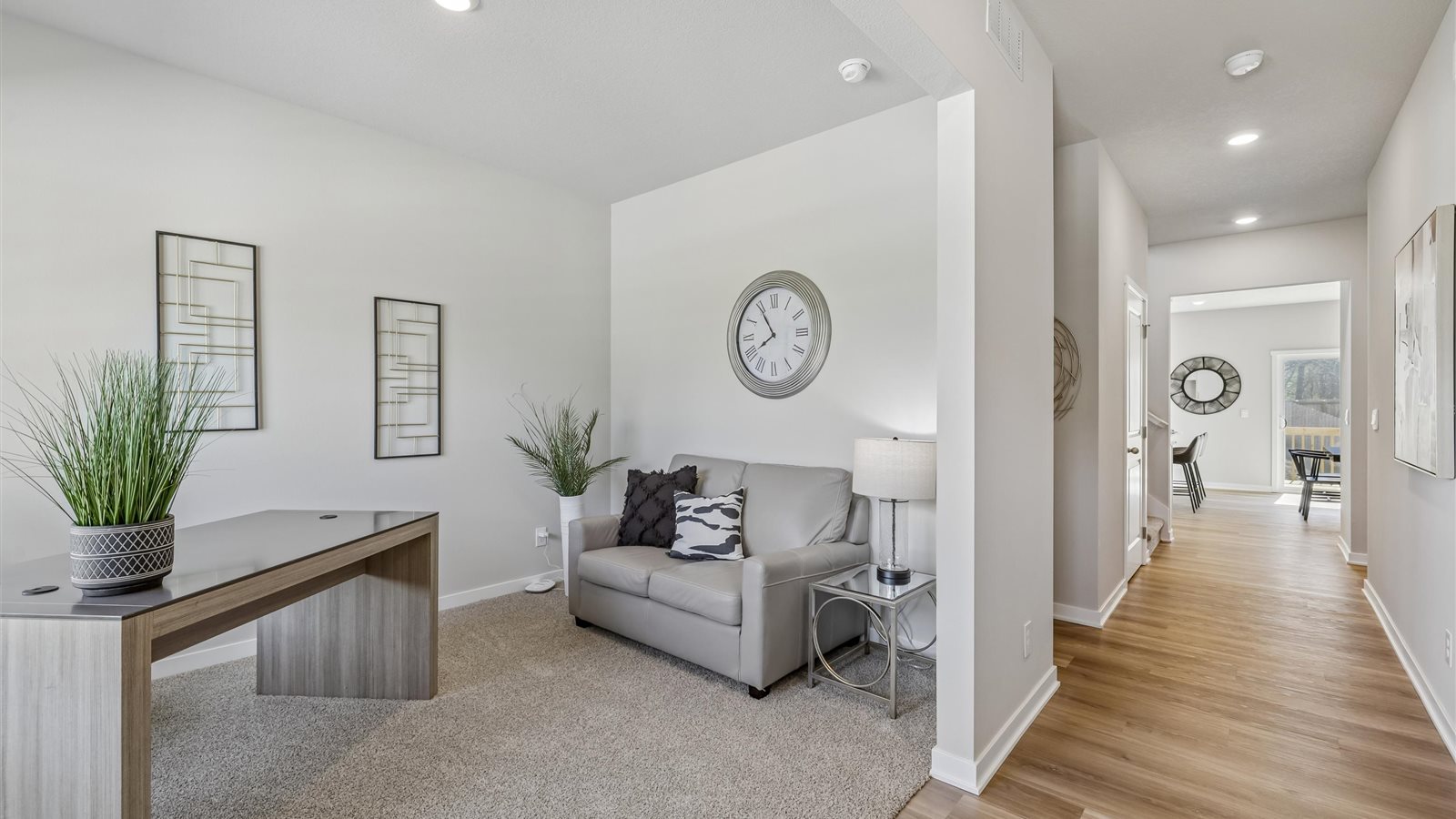 Flex room on main floor next to entry that could be a office or sitting room