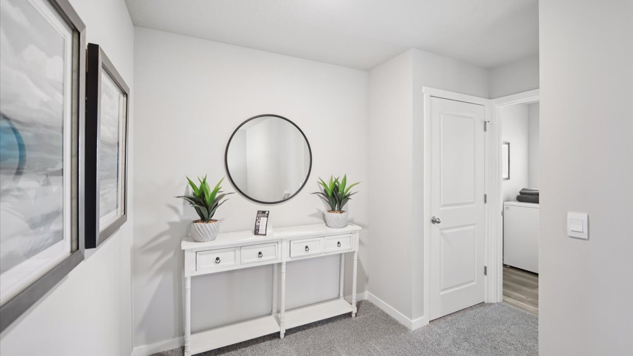 Hallway going into laundry room