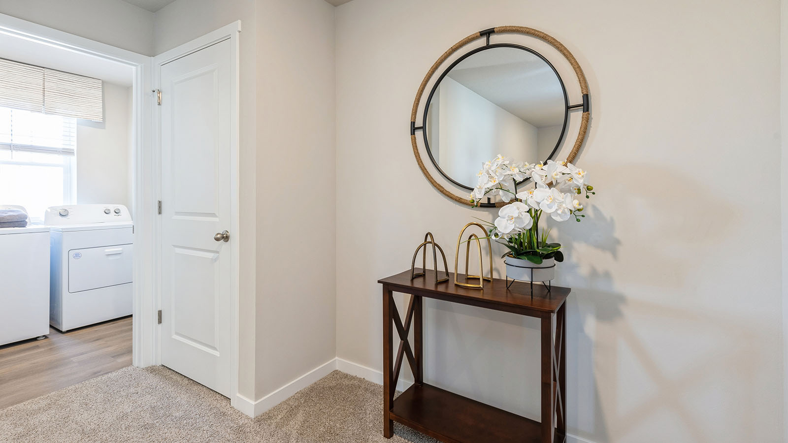 Hallway going into laundry room