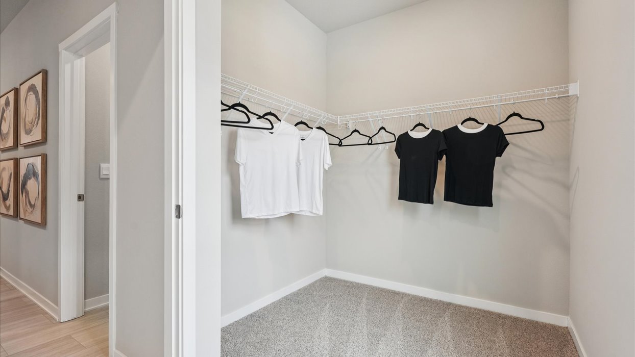 Spacious walk-in closet offering ample room for clothing, accessories, and everyday essentials.