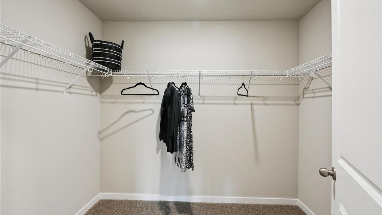 Spacious walk-in closet offering ample room for clothing, accessories, and everyday essentials.