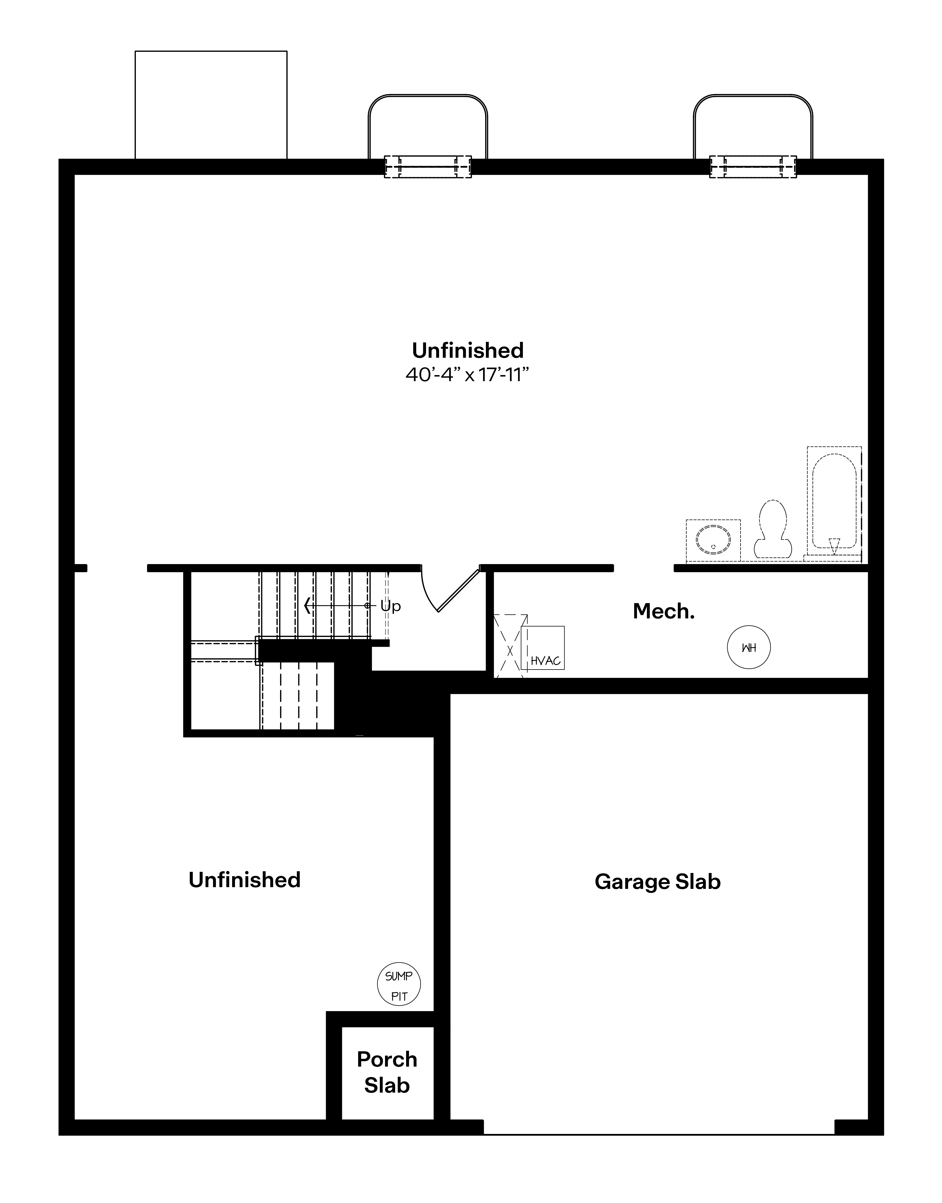 Aldridge Unfinished Basement