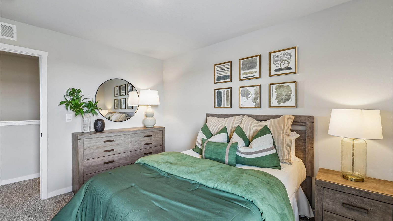 Comfortable secondary bedroom with natural light, modern finishes, and versatile living space.