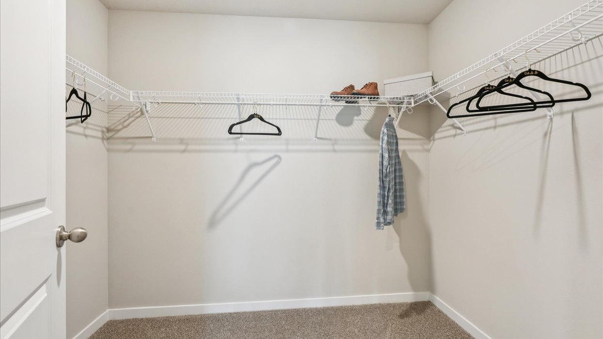 Spacious walk-in closet offering ample room for clothing, accessories, and everyday essentials.