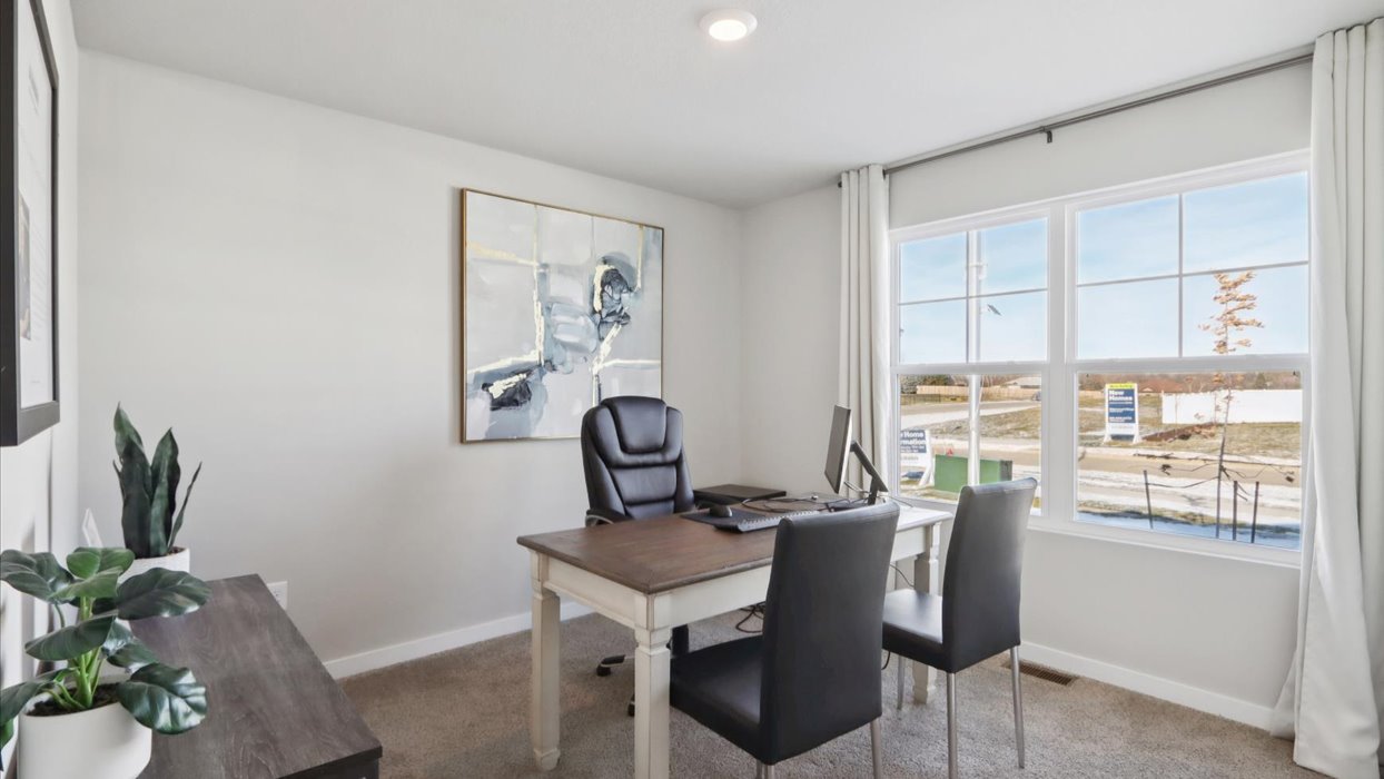 Comfortable secondary bedroom with natural light, modern finishes, and versatile living space.