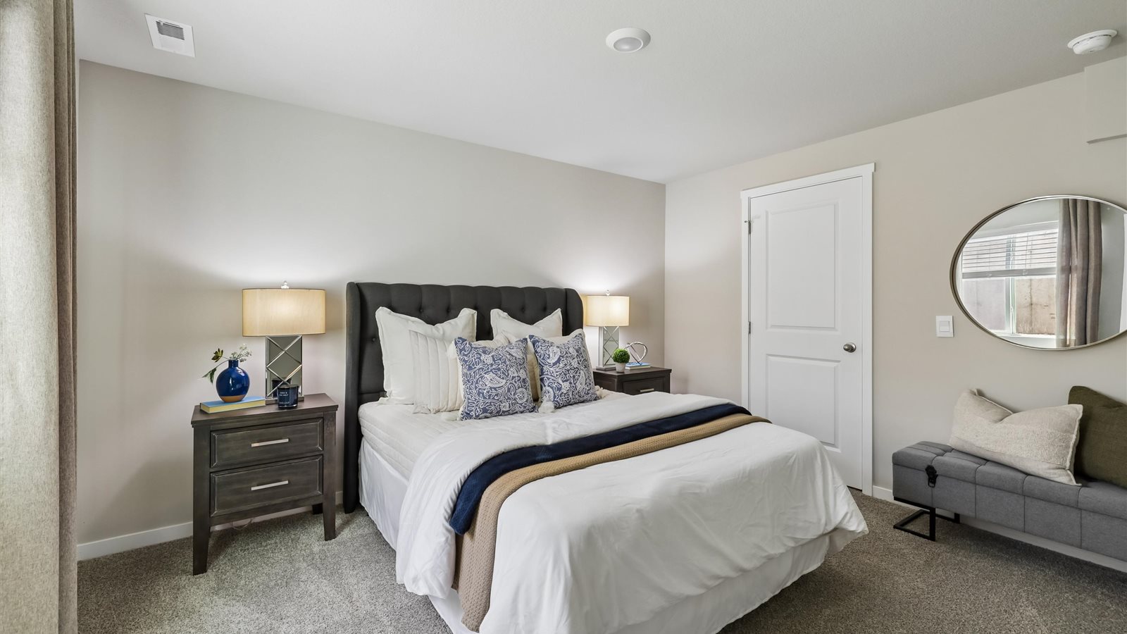 Spacious basement bedroom with large closet attached
