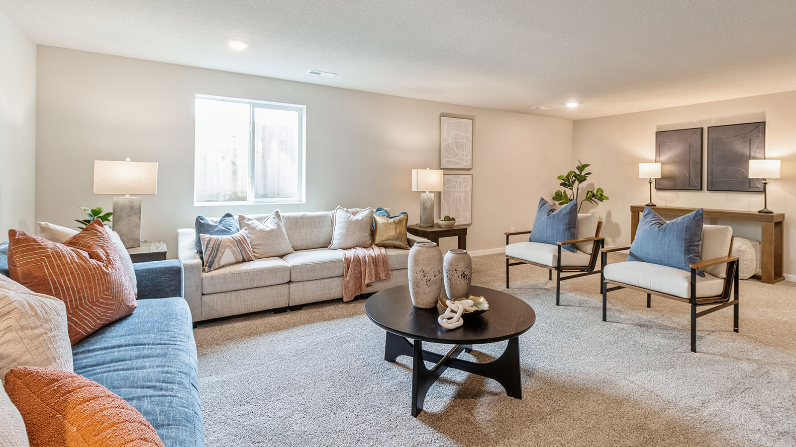 finished basement in reagan with large window