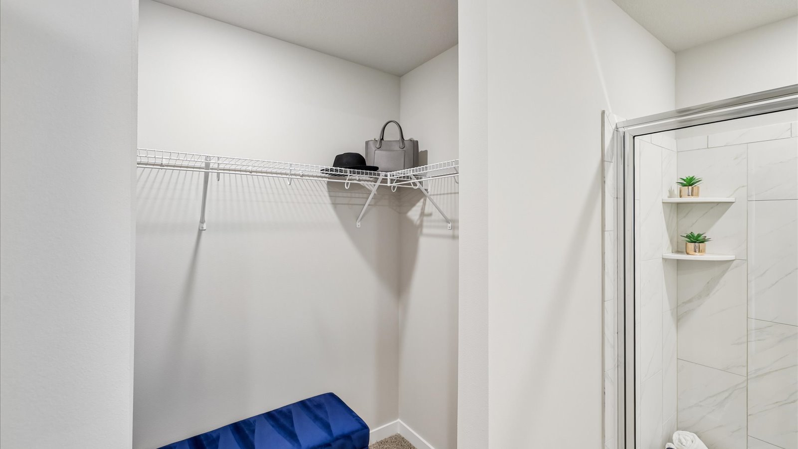 Spacious walk-in closet offering ample room for clothing, accessories, and everyday essentials.