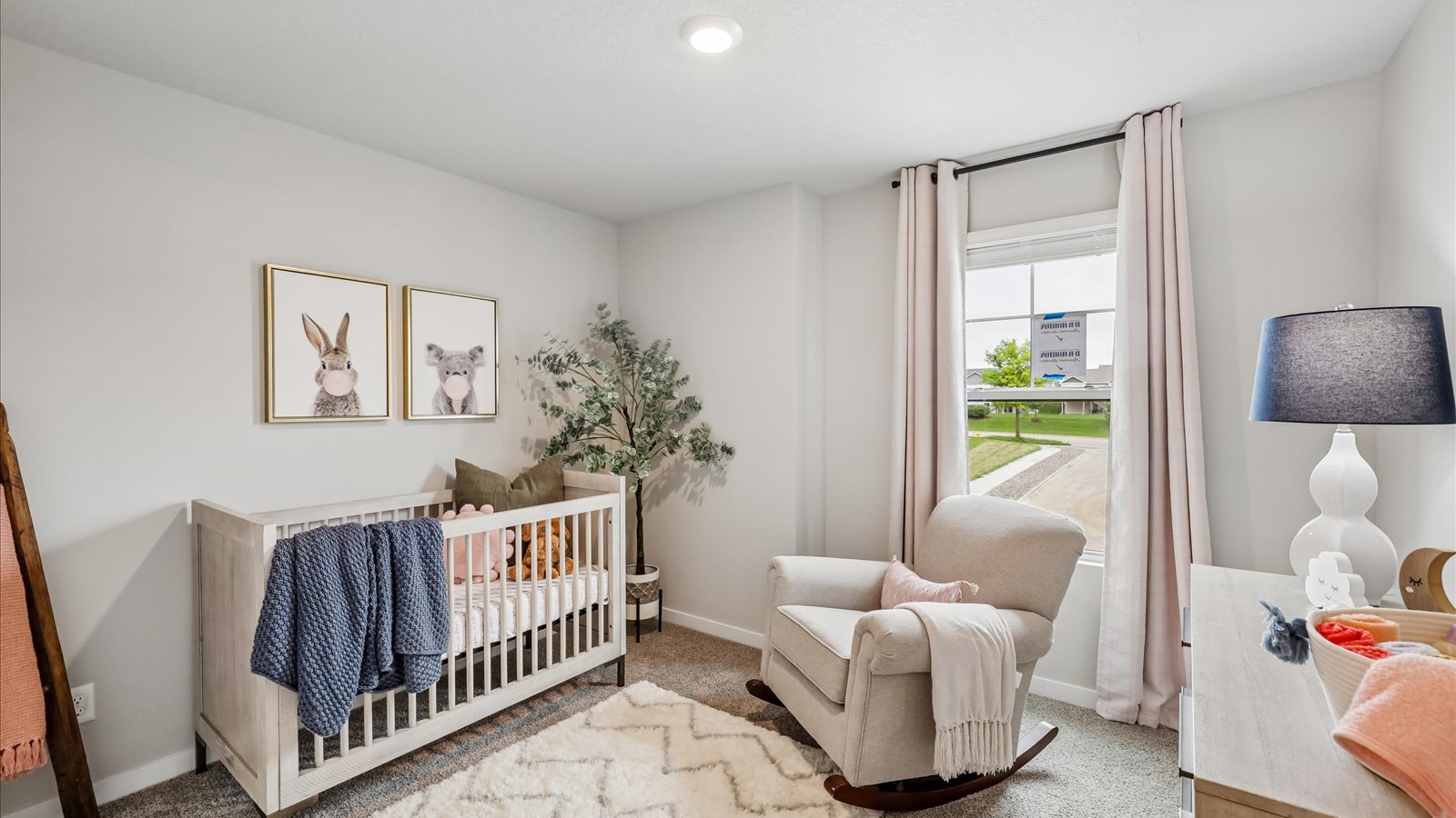 Comfortable secondary bedroom with natural light, modern finishes, and versatile living space.