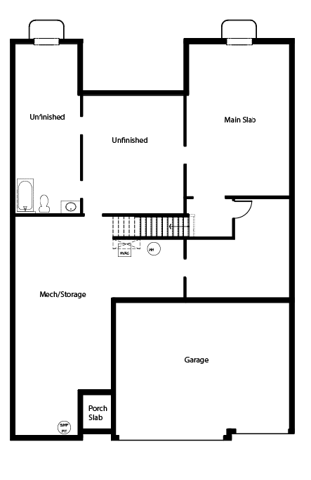 fairfield unfinished basement floor plan