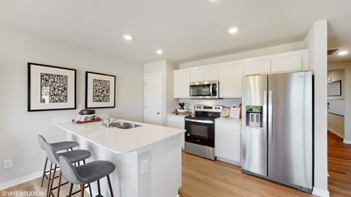 kitchen with stainless-steel appliances