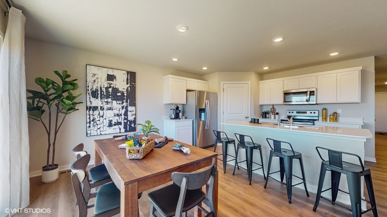 Dining area with direct access to backyard.