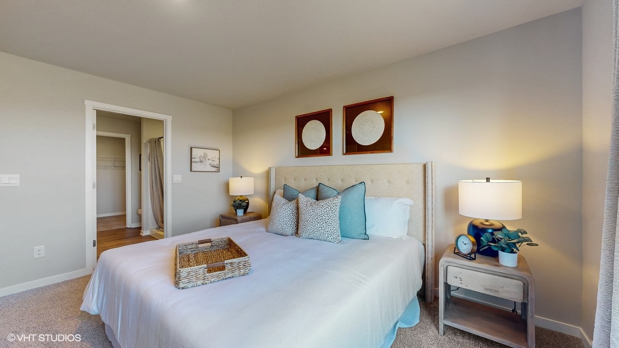 Primary bedroom with ensuite bathroom.