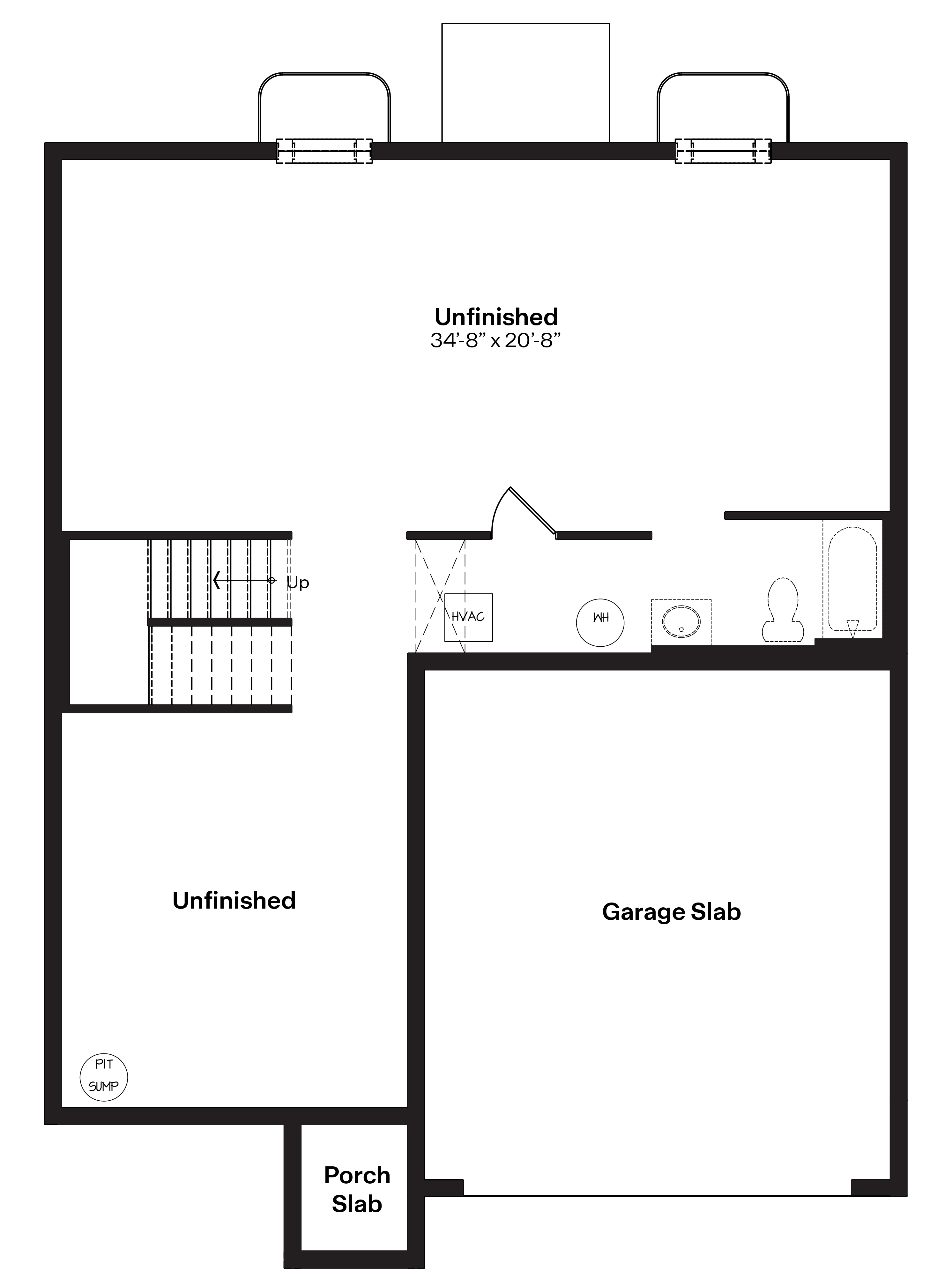 bridgeport unfinished basement floor plan