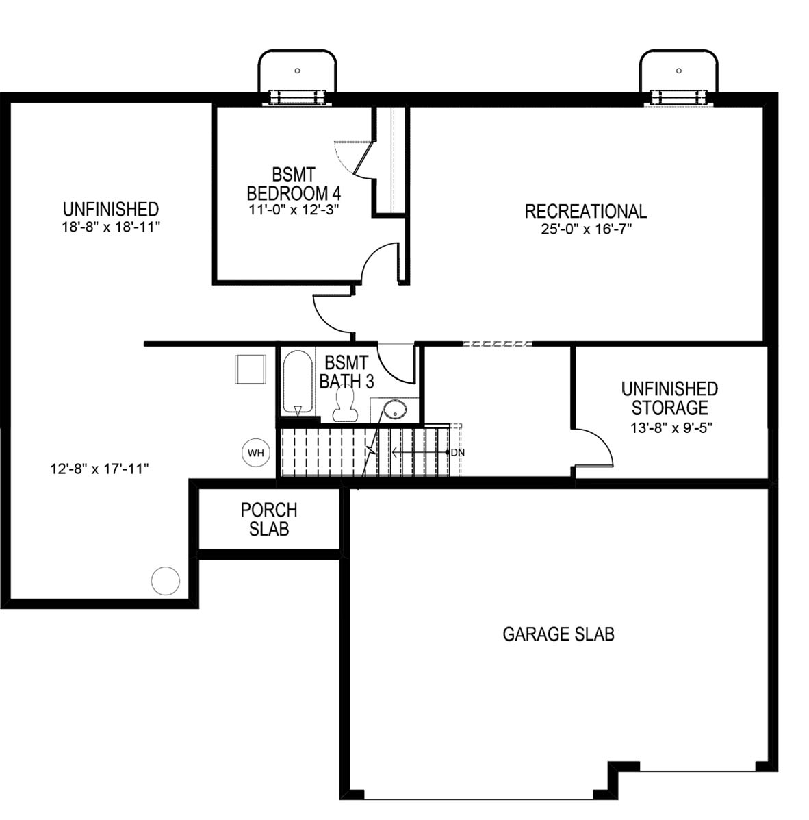 reagan finished basement floor plan