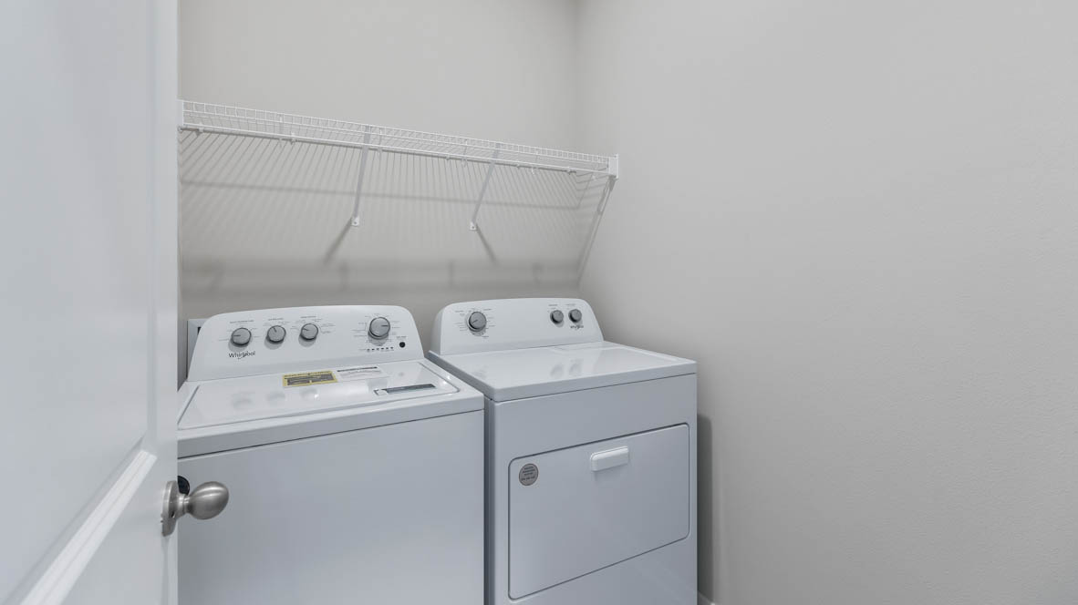 Laundry room with washer and dryer