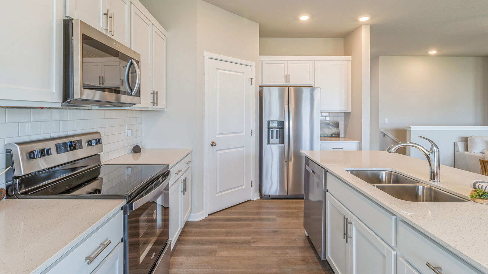 Kitchen with stainless-steel appliances and lots of counter space