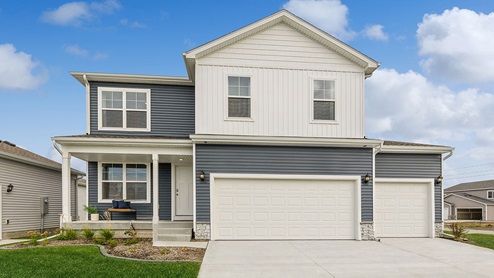 front exterior of the bellhaven model home exterior