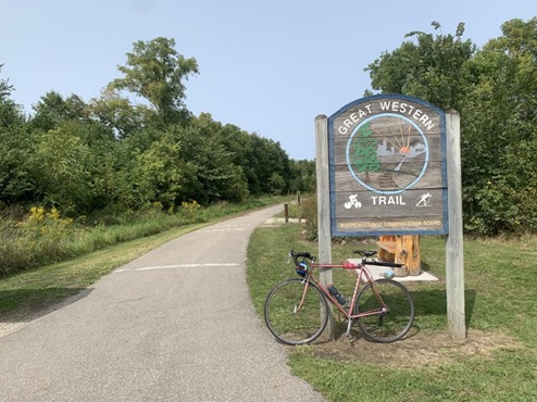Sign for local trail