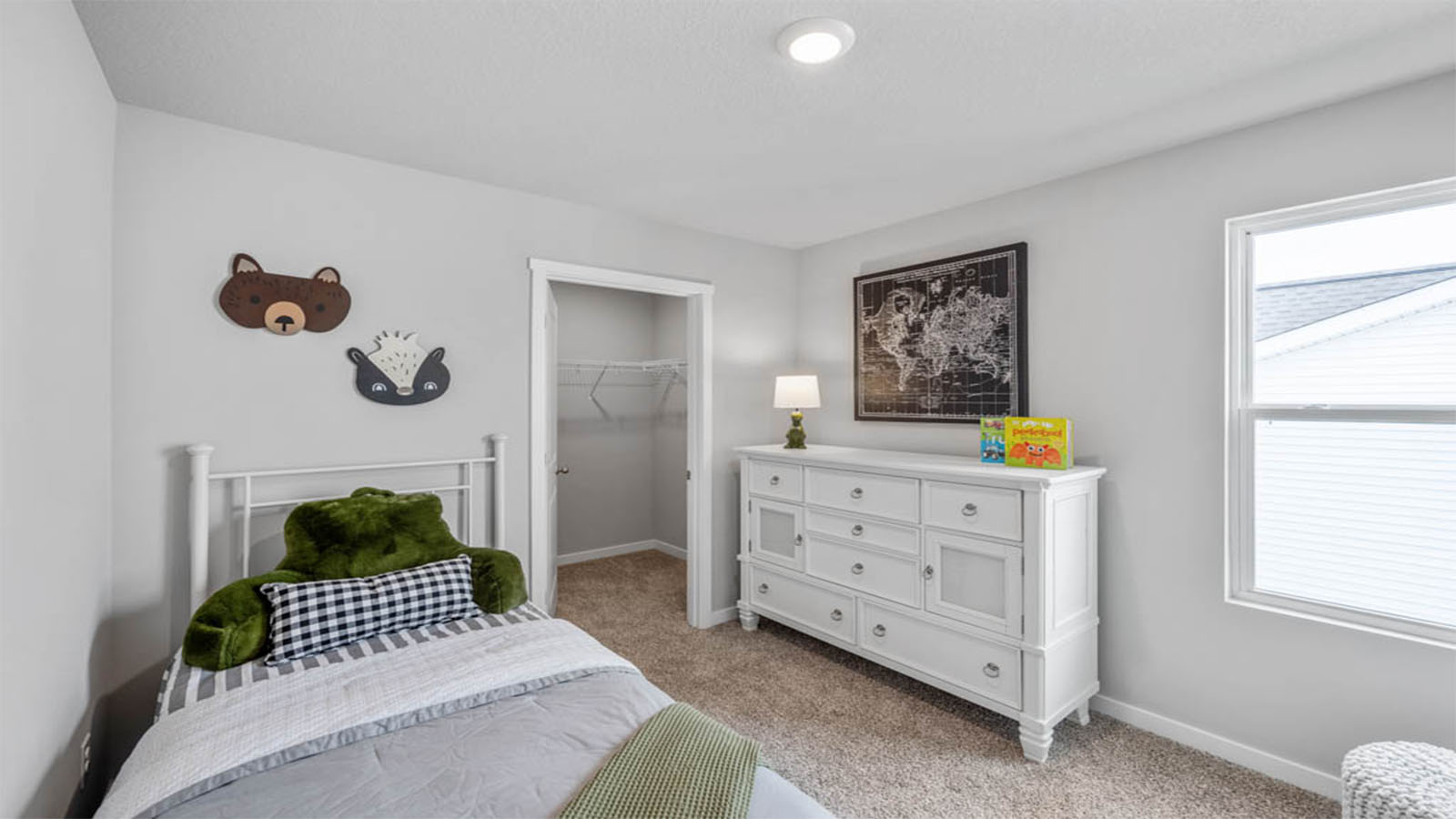 Third bedroom with bed and dresser